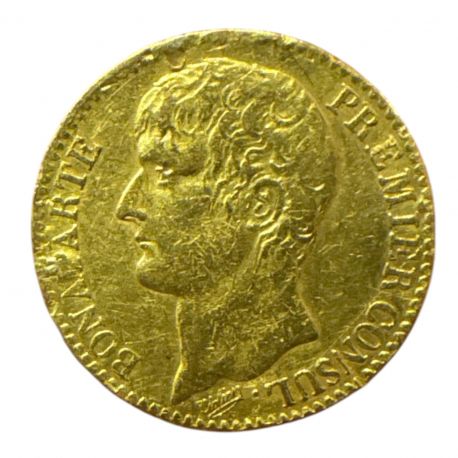 Bonaparte 1er consul - 40F Or - AN XI Paris - TB