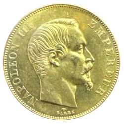 50 Francs Or - 1859 A Paris - Napoléon III - Tête nue - TTB+/SUP