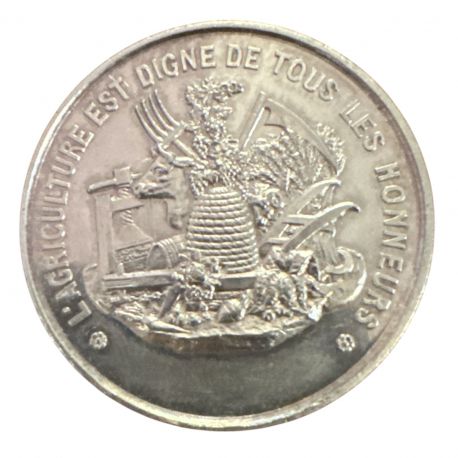 Médaille - L'agriculture est digne de tous les honneurs - Sables d'Olonne,Talmont et les moutiers les maux faits - argent 32,20g