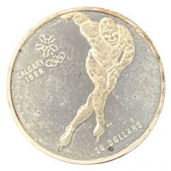 Canada - 20 Dollars 1985 - patinage vitesse - Jeux Olympiques 1988 - SUP