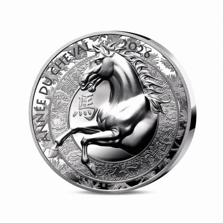 20 Euro 2025 - Année du cheval - Calendrier chinois - argent Belle épreuve - 1 once
