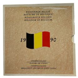 Belgique - Coffret BU 1990 - 10 monnaies + 1 médaille