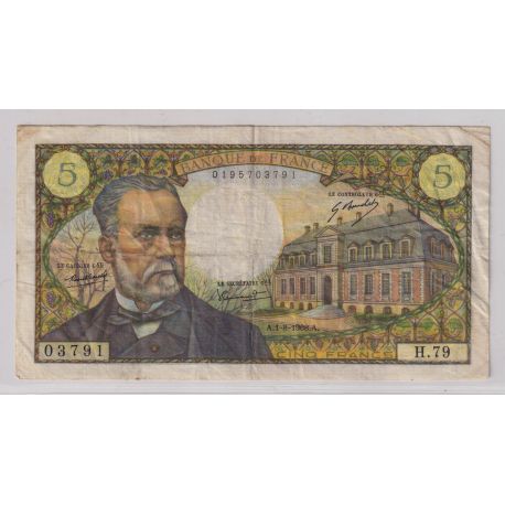 5 Francs pasteur - 1.08.1968 - TTB