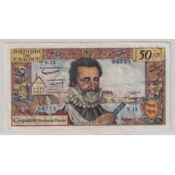 50 Francs Henri IV - 2.07.1959 - TTB+