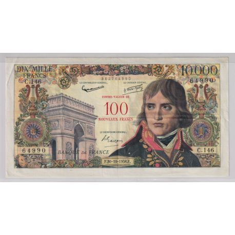 100NF/10000 Francs Bonaparte - 30.10.1958 - C.146 - TTB