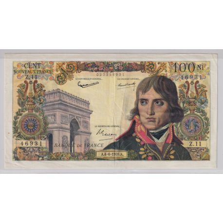 Billet - 100NF Bonaparte - 4.06.1959 - TTB+