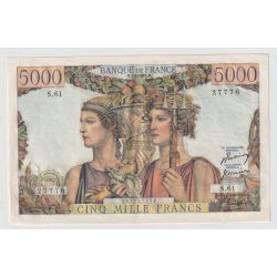 5000 Francs Terre et Mer - 5.04.1951 - SUP