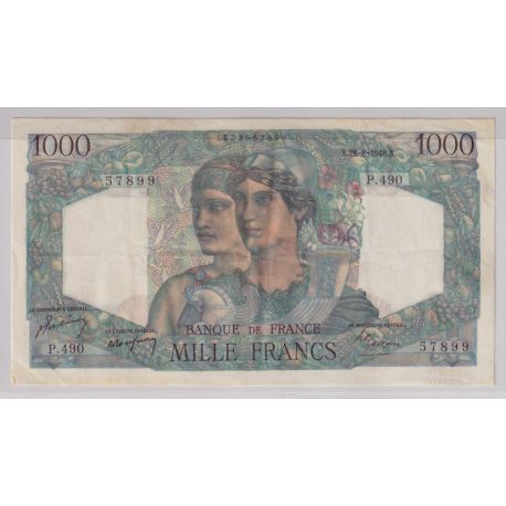 1000 Francs Minerve et hercule - 26.08.1948 - TTB+