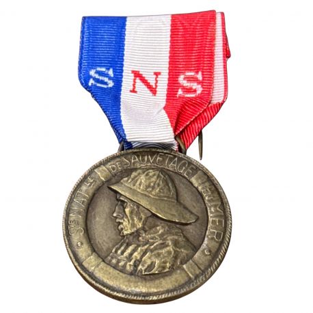 Médaille - Société Nationale de sauvetage des naufragés - bronze - ordonnance