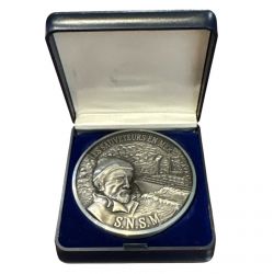 Médaille - Sauveteurs en mer - SNSM La Rochelle - bronze argenté - 70mm - attribuée au revers