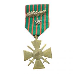 Médaille - Croix de guerre 1914-1918 - 1 Palme + 1 étoile - ordonnance