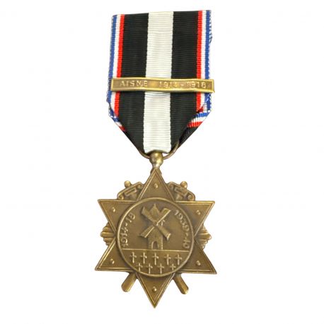 Médaille de l'Aisne - chemin des dames - 1914-1918 - ordonnance