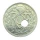 Monnaie Fautée - 10 Centimes Lindauer 1935 - trou décalé - TTB+