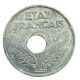 Monnaie Fautée - 10 Centimes 1942 État Français - trou décalé - zinc - TTB+