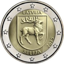2€ Lettonie 2025 - region de Sélija