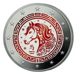 2 Euro couleur - Année du cheval