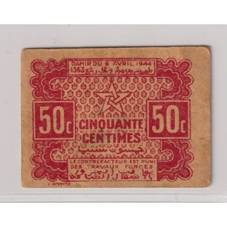 Maroc - 50 Centimes 1944 - SUP