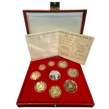 Coffret Belle épreuve Monaco 2004 - Ste Dévote - avec certificat pas de fourreau