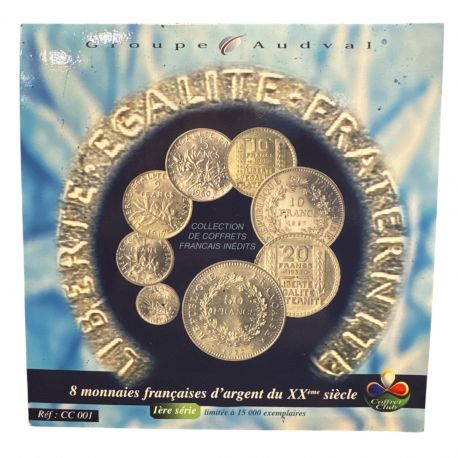 Coffret 8 monnaies en argent - 20e siècle