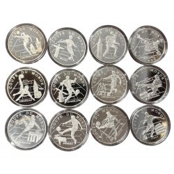 Lot 12 Médailles - Coupe du monde Football 1998 - argent