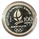 100 Francs - JO Albertville 1992 - Slalom 1990 - sans écrin ni certificat - argent BE - FDC