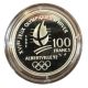 100 Francs - JO Albertville 1992 - Hockey sur glace 1991 - sans écrin ni certificat - argent BE - FDC