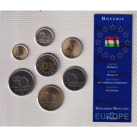 Hongrie - Plaquette 7 monnaies 