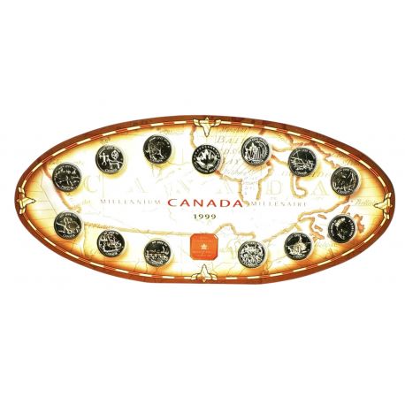 Canada - Série 13 monnaies - Série Millenium 1999 - UNC