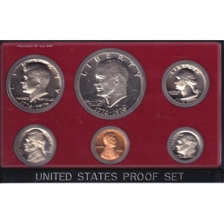 Etats-Unis - Proof Set 1976 - 6 monnaies - 200e anniversaire de l'indépendance des états-unis