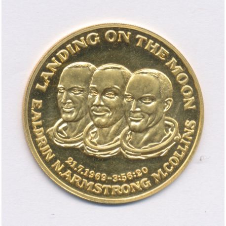 Médaille - Atterrissage sur la lune - Or 17g - FDC