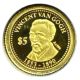 Iles Cook - 5 Dollars 2013 - Vincent van Gogh - Or 0,5g 0,585 - FDC