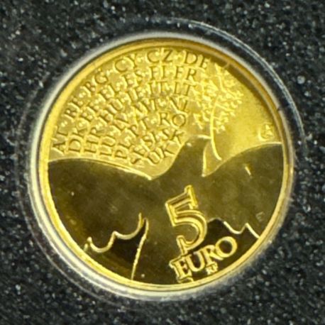 Europa - 5 Euro 2015 - Paix en europe - or 0,5g 0,999 - Belle épreuve