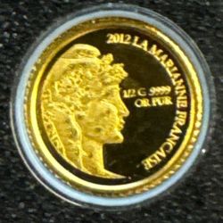 Togo - 1500 Francs CFA 2012 - La Marianne - or 0,5g 0,999 - FDC