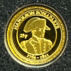 Saint-Hélène - 25 Pence 2014 - Napoléon Bonaparte - or 0,5g 0,999 - FDC