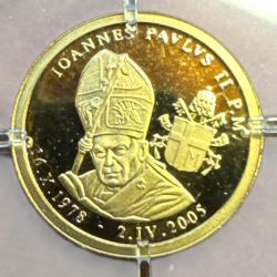 Médaille - Jean Paul II - or 0,5g 0,375 - FDC