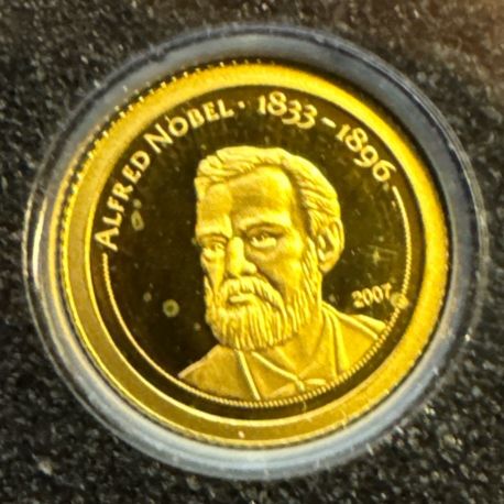 Mongolie - 500 Tugrik 2007 - Alfred Nobel - Or 0,5g 0,999 - FDC