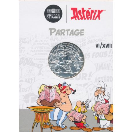 10 Euro 2022 - Astérix,Obélix,Panoramix - Partage - N°6/18 - argent