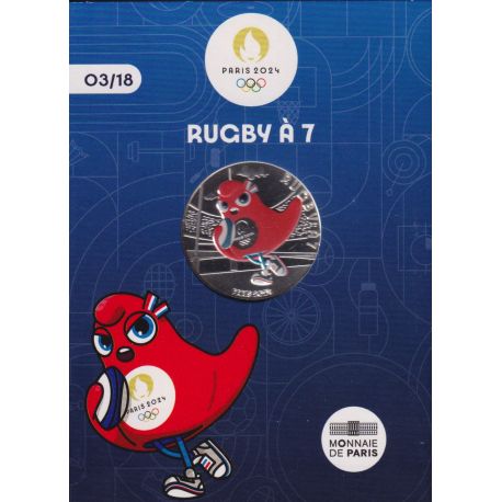 10 Euro 2023 - Rugby à 7 - N°3/18 - JO Paris 2024 - argent