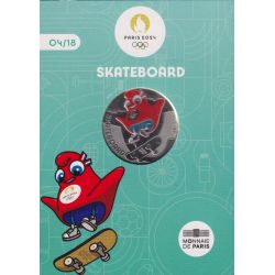 10 Euro 2023 - skateboardard - N°4/18 - JO Paris 2024 - argent