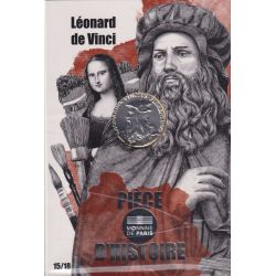10 Euro 2019 - Pièce d'histoire - Léonard de vinci - N°15/18 - argent