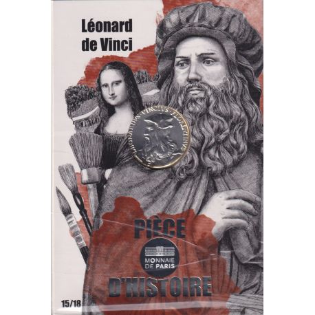 10 Euro 2019 - Pièce d'histoire - Léonard de vinci - N°15/18 - argent