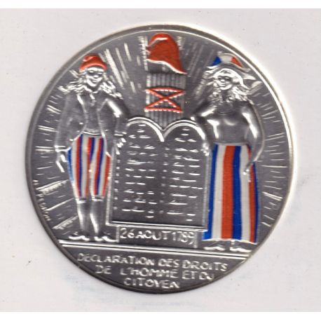 50 Euro 2019 - Bicentenaire déclaration des droits de l'homme - Collection Pièce d'histoire - argent 41g