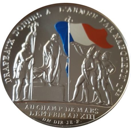 50 Euro 2019 - le drapeau Français - Collection Pièce d'histoire - argent 41g