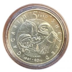 St Marin - 5 Euro 2011 - Premier homme dans l'espace - argent