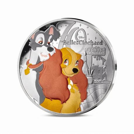 10 Euro 2025 - La belle et le clochard - Les classiques d'animation Disney - argent Belle épreuve