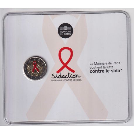 2€ France 2014 - journée mondiale contre le sida - brillant universel