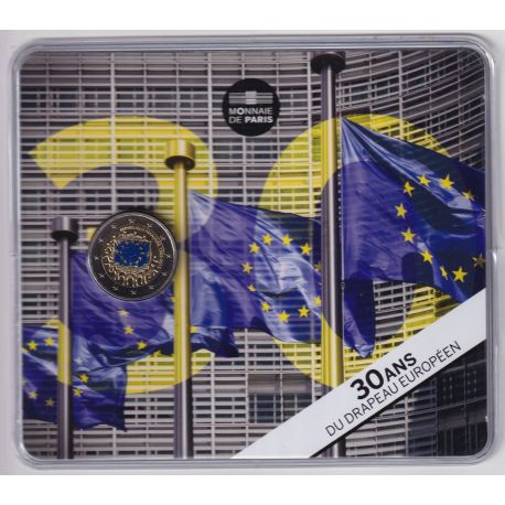 2€ France 2015 - 30ème anniversaire du drapeau européen - Brillant universel