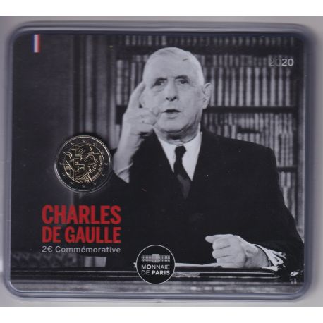 2€ France 2020 - Charles De Gaulle - brillant universel