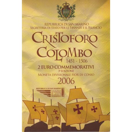 St marin - 2 Euro 2006 - Christophe colomb