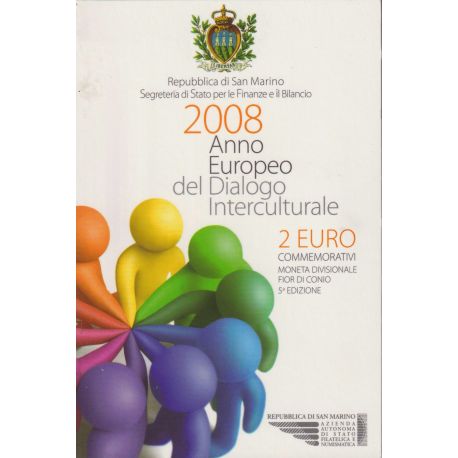 St marin - 2 Euro 2008 - Dialogue inter culturel